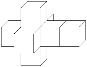 Трёхмерная развёртка четырёхмерного гиперкуба образует объём, составленный из восьми кубов