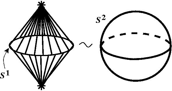 Получение сферы S2 из сферы S1 посредством надстройки