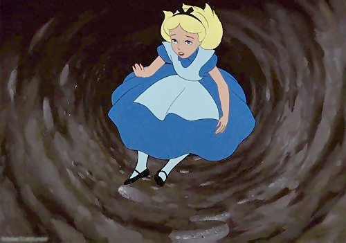 Алиса падает в кроличью нору. The Walt Disney Company / Alice in Wonderland, 1951