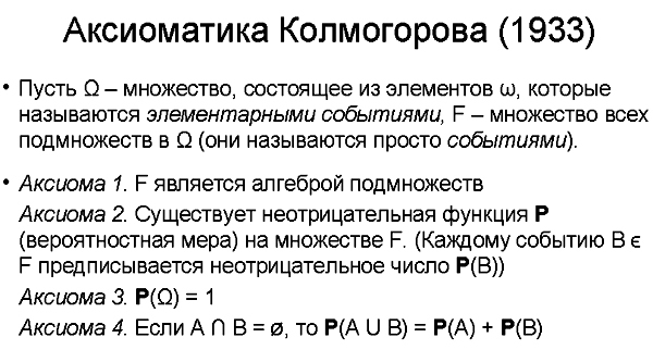 Аксиоматика Колмогорова