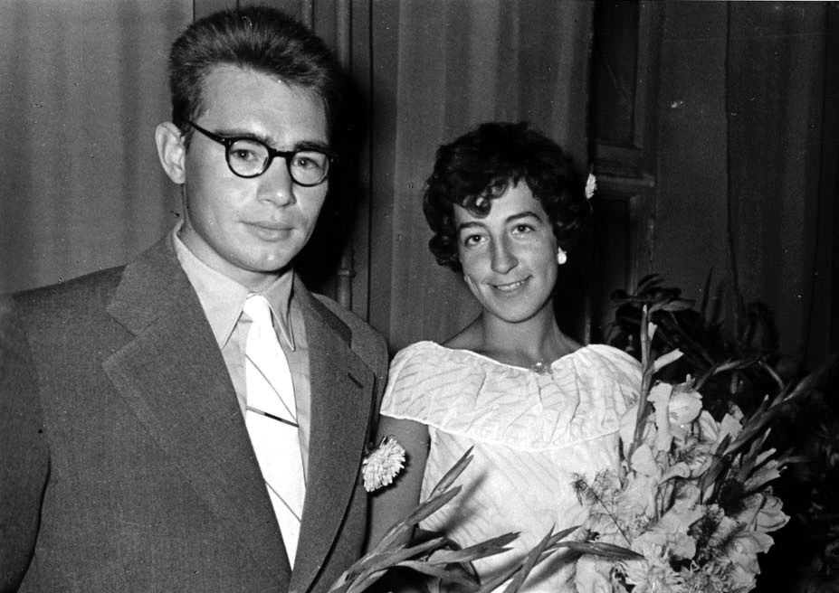 Свадебная фотография А.А. Кириллова и его жены. 1960. Фото семейного архива